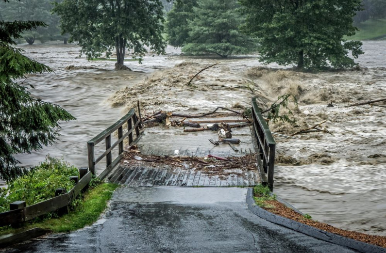 Bridge washout during storm Hurrica Irene Quechee AdobeStock 361835292 resized